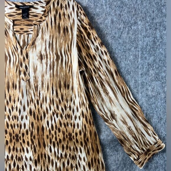 ASHLEY STEWART WOMEN'S ANIMAL PRINT TUNIC PULLOVER BLOUSE Size 14/16 #725 - Picture 4 of 9